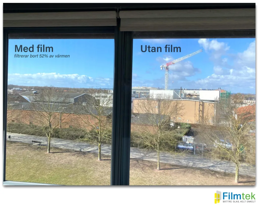 Solfilm till inglasad balkong i Malmö